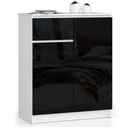 White and black chest of drawers, AKORD K80, modern design