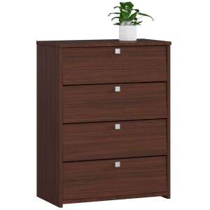 Akord Cipőszekrény 60 cm, 4 billenőajtós, Wenge szín, 12 párnak, Klasszikus stílus, Matt felületű, Összeszerelhető, Tartós laminált lapból