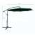 ASTER sötétzöld színű kinyúló kerti napernyő, 300 cm széles, állítható dőlésszöggel, a méretek feltüntetésével