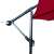 ASTER piros kinyúló kerti napernyő, a dőlésszög beállításának részlete
