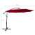 ASTER piros kinyúló kerti napernyő, méretek