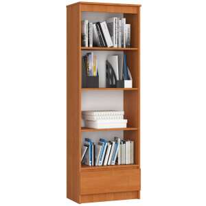 Akord CLP Széles Álló Polc 60cm - 1 Fiók, 4 Polc, Matt égerfa Felület, Laminált Lemez, ABS Élzárás, 180cm Magas, 35cm Mély, Összeszerelendő Bútor