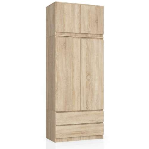 AKORD Sonoma Oak wardrobe with extension, full view