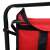 Close-up of TYRS Red Folding Garden Cart Frame and Fabric