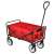 TYRS Red Folding Garden Cart, 145L Capacity, Angled View