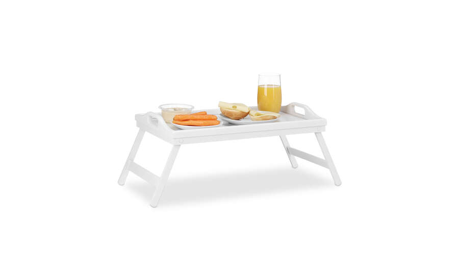 MINATO Bambusz Reggelizőtálca - Fehér - 61,5 x 30 cm