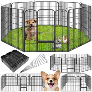 Acél Állatkifutó - Kiskutyáknak - Nyolcszög - 210cm