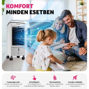 TecTake Ventilátor, párásító és léghűtő, 3az1-ben mobil klíma