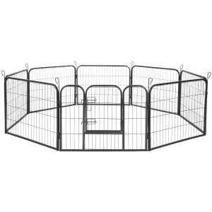 Acél Állatkifutó - Kiskutya - Nyolcszög - 201cm
