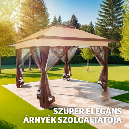 Elegáns Tectake Carabobo kerti pavilon árnyékoláshoz és pihenéshez.