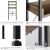 Tectake Seattle Fürdőszoba Polc - 3 Polcos - 67x25x165,5 cm 145001283
