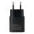 Pepita 25W USB-C PD adapter, back view, black, EU plug