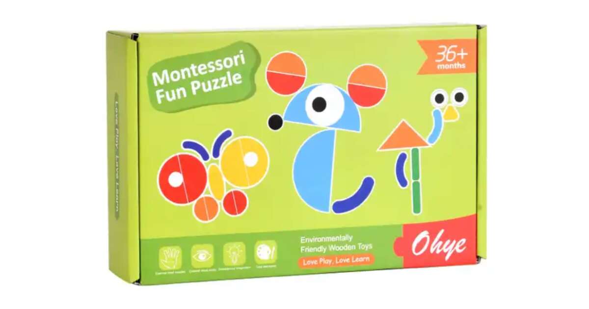 Tangram-type Puzzle, Montessori, 69 pieces - Copy 98038952