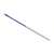 Blue and silver telescopic aluminum mop handle, 140 cm long, threaded end