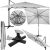 Springos XXL rectangular garden parasol 3x4m, light grey, different views