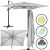 Springos XXL rectangular parasol with weather icons
