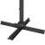 Springos XXL square cantilever patio umbrella, light gray, close-up of base