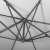 Springos XXL square cantilever patio umbrella, light gray, close-up of inner structure
