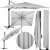 Springos XXL square cantilever patio umbrella, light gray, 300 x 400 cm, with cover, 8 panels, crank mechanism, water-resistant, easy assembly