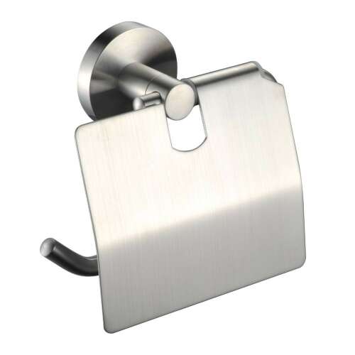 Welland Diamond WC papír tartó fedőlappal, szálcsiszolt acél