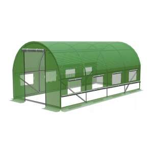 Green Garden Line greenhouse, 4.5 x 2 x 2 m, with zippered door and roll-up windows - Landscaping