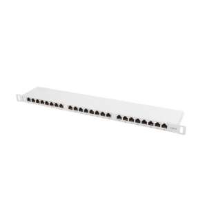 Lanberg PPS6-0024-S 19 hüvelykes 24 portos Cat6 patch panel, fehér - Patch panel
