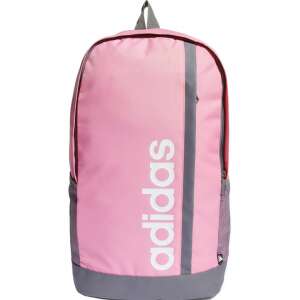 Adidas Linear Essentials Logo backpack in pink and grey with white logo - Adidas Backpack