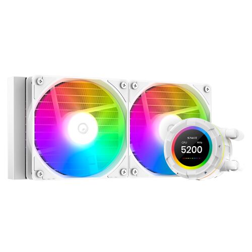 ID-Cooling Space SL240 XE WHITE CPU Water Cooler with LCD and A-RGB Fans