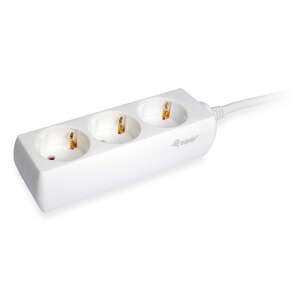 Equip 3-outlet power strip with 1.5m cable, white - Electrical Installation