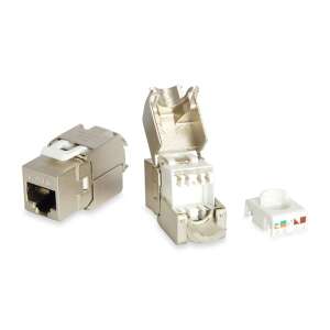 Equip Keystone Jack, Cat6, árnyékolt, szerszám nélküli, 8 db-os csomag - Equip
