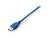 Equip USB 3.0 A to B cable, blue, 1 meter, connector