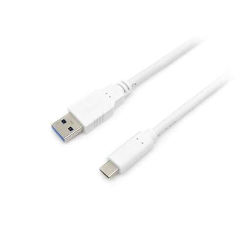 Kabel adaptera Equip USB-C do USB-A, biały, 1 metr