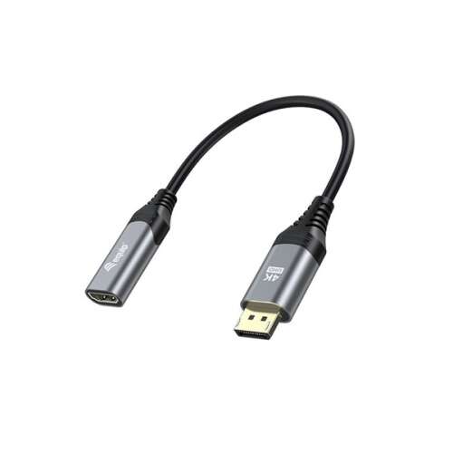 Adaptér Equip DisplayPort na HDMI, 4K/60Hz, sivý