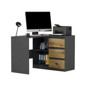 Modern Corner Computer Desk N4 - Anthracite - Artisan Oak 98114213 - Computer Desk
