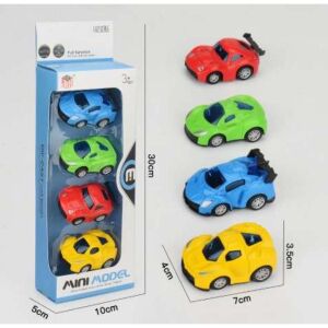 Mini Model Fém Versenyautó Szett - 4 db