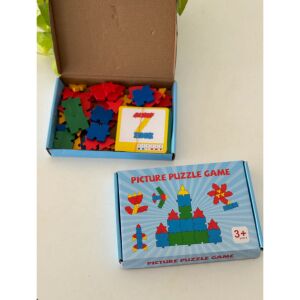 Montessori Fa Kirakó - Színes Állat- és Forma Kirakó - 3+