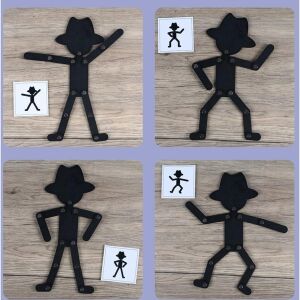 Kalapos pálcikaember - mintakövető játék