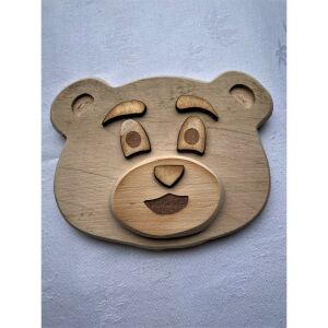 Natúr fa játék  - Maci fej