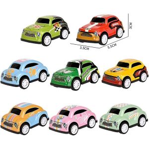 Visszahúzós Kisautó Szett - 8 db Bogárhátú