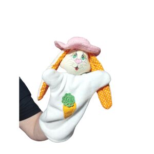 Kézműves Nyuszi Báb - Puha, Vidám, Kézzel Készített