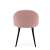 Hátulnézet az Akord 077 púder rózsaszín bársony étkezőszékről
