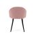 Hátulnézet az Akord 077 púder rózsaszín bársony étkezőszékről