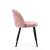Oldalnézet az Akord 077 púder rózsaszín bársony étkezőszékről
