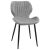 Akord 017 szürke bársony étkezőszék fekete lábakkal