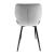 Akord 017 szürke bársony étkezőszék, hátsó nézet fehér háttérrel