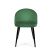 Akord 077 Zöld bársony étkezőszék, elölnézet fehér háttérrel