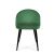 Akord 077 Zöld bársony étkezőszék, elölnézet fehér háttéren
