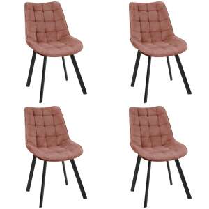 022 Étkezőszék szett 4 db - púder rózsaszín