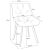 Schéma rozmerov jedálenskej stoličky Akord 033