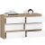 Akord CL100 6-Drawer Dresser, Sonoma Oak and White Finish